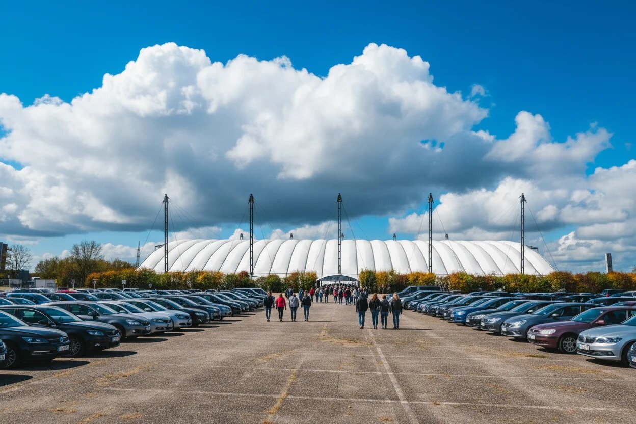 Luftaufnahme Freizeitzentrum Schwarzlsee - Standort der Hallofball.eu Indoor-Kunstrasenhalle in Premstätten bei Graz